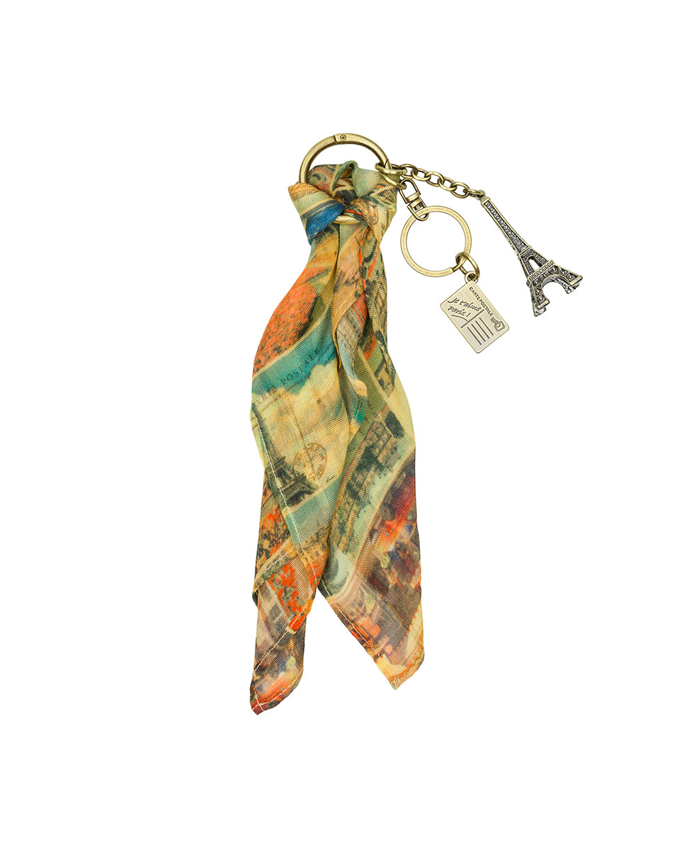 Mini Scarf Bag Charm - Postcards From Paris – Patricia Nash