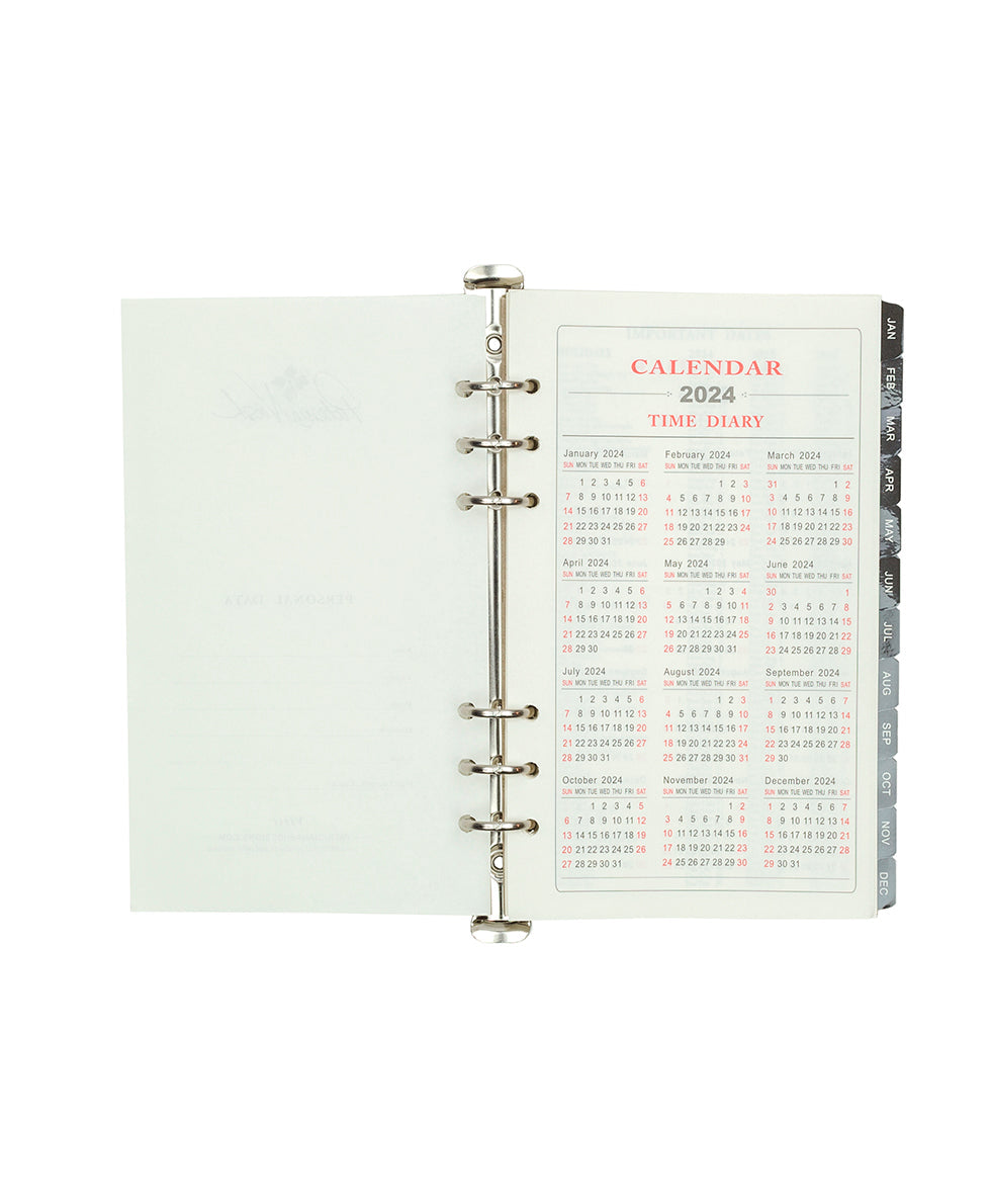 Weekly Planner & Notebook 2024 (A5) HERITAGE LINE, 13 Months, English