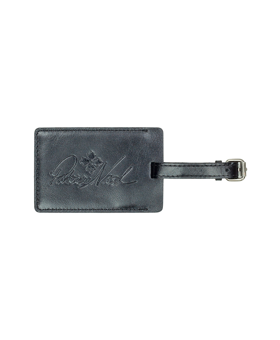 Female - Bagagli Luggage Tag - Vintage Distressed Leather - black - by Patricia Nash - View 2 of 6