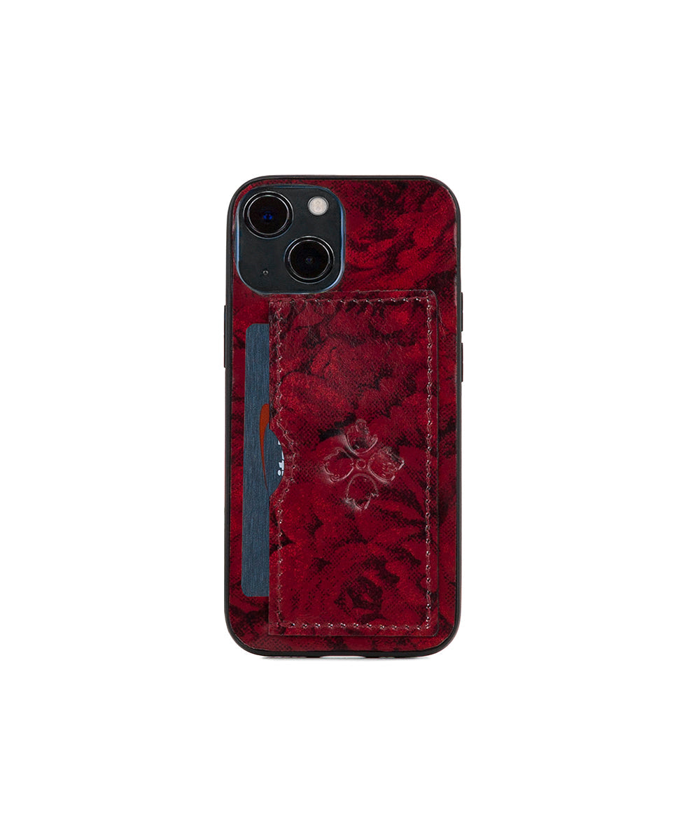 Vedetta iPhone 13 Mini Case - Etched Roses - etched roses - by Patricia Nash - View 3 of 3