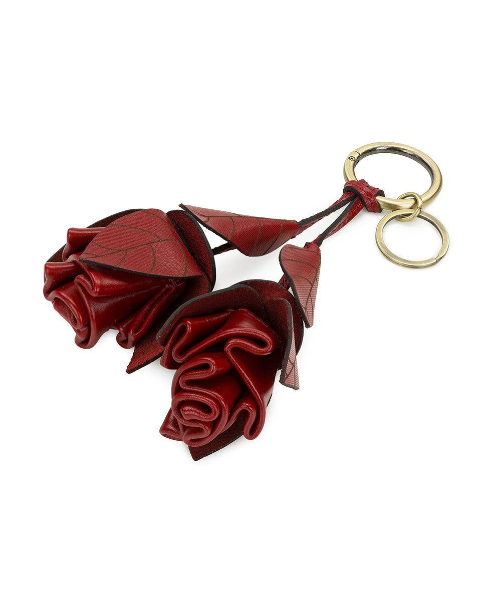 Female - Laced Rose Bag Charm - Laser Lace Burnished - black - by Patricia Nash - View 6 of 8