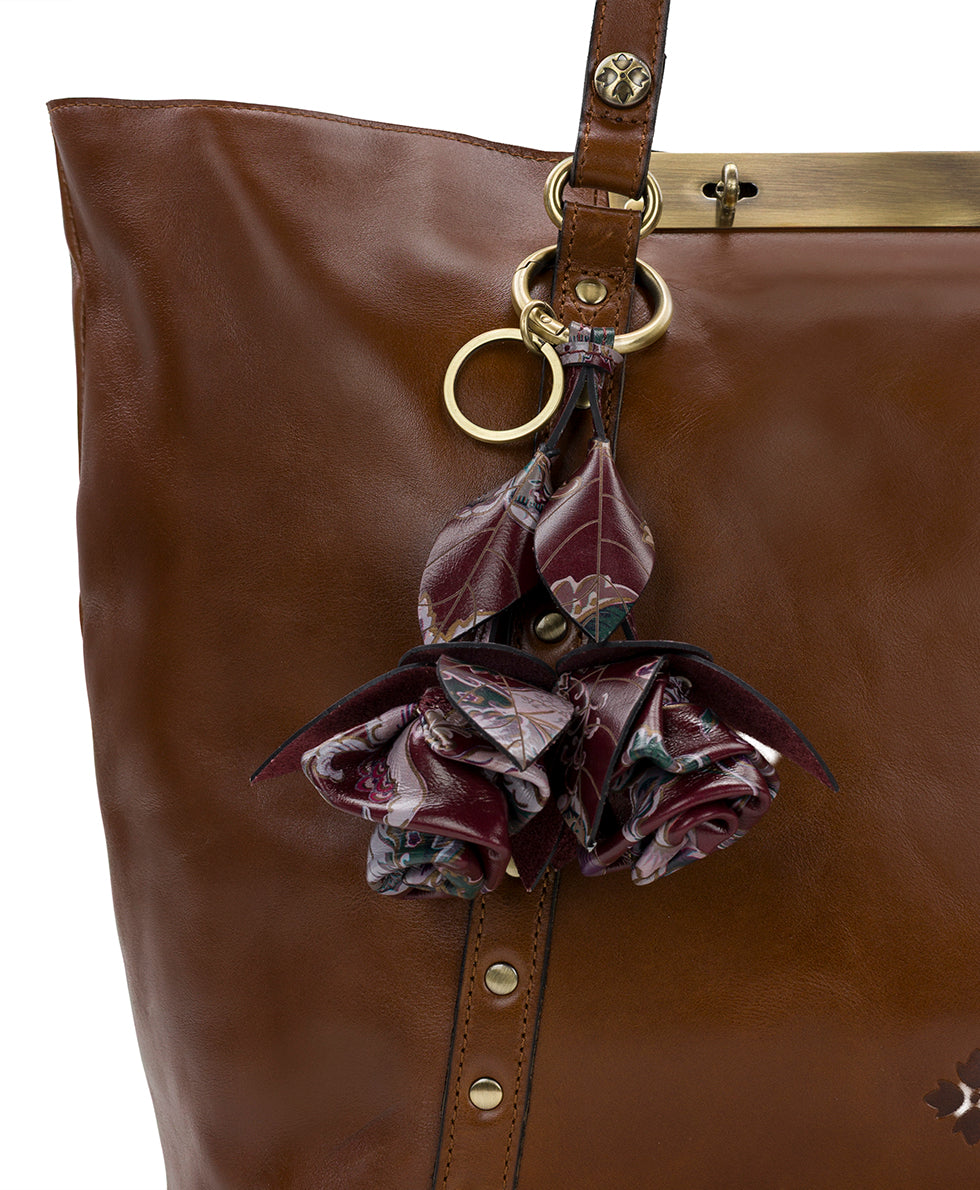 Female - Laced Rose Bag Charm - European Floral Tapestry - european floral tapestry - by Patricia Nash - View 3 of 3