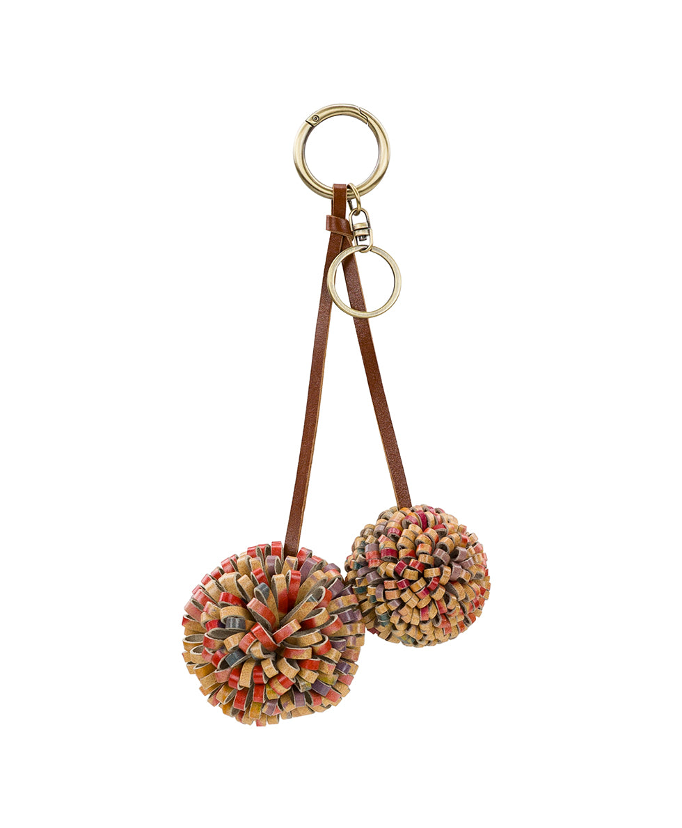Female - Pom Pom Bag Charm - Aegean Blooms - aegean blooms - by Patricia Nash - View 1 of 3