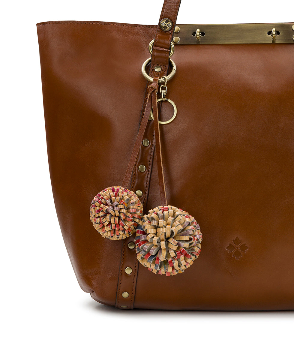 Female - Pom Pom Bag Charm - Aegean Blooms - aegean blooms - by Patricia Nash - View 3 of 3