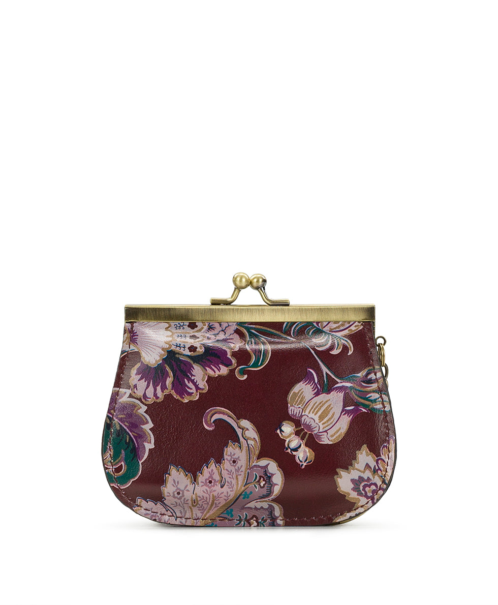Female - Bella Coin Purse - European Floral Tapestry - european floral tapestry - by Patricia Nash - View 2 of 4