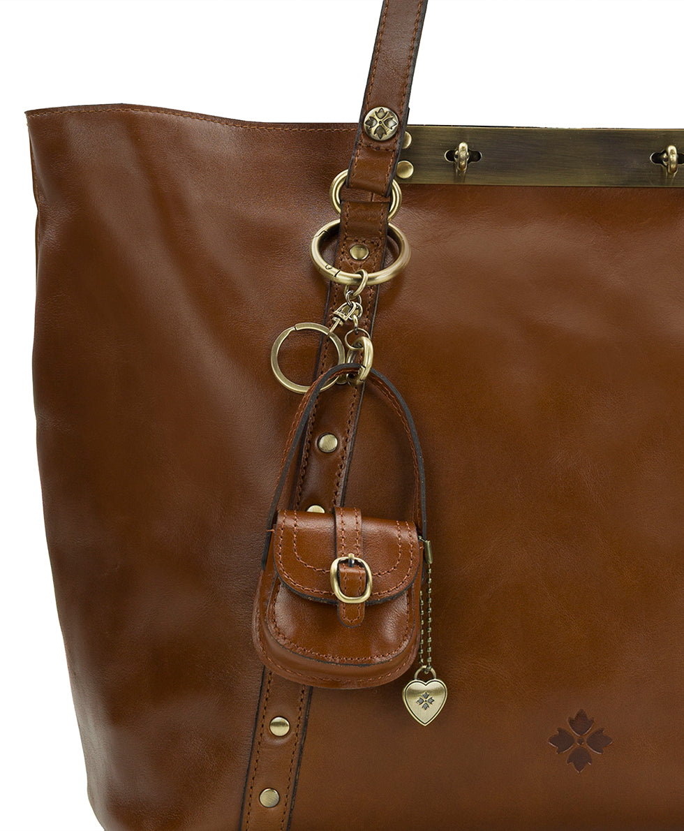 Female - Micro Barcelona Bag Charm - Heritage - tan - by Patricia Nash - View 4 of 4