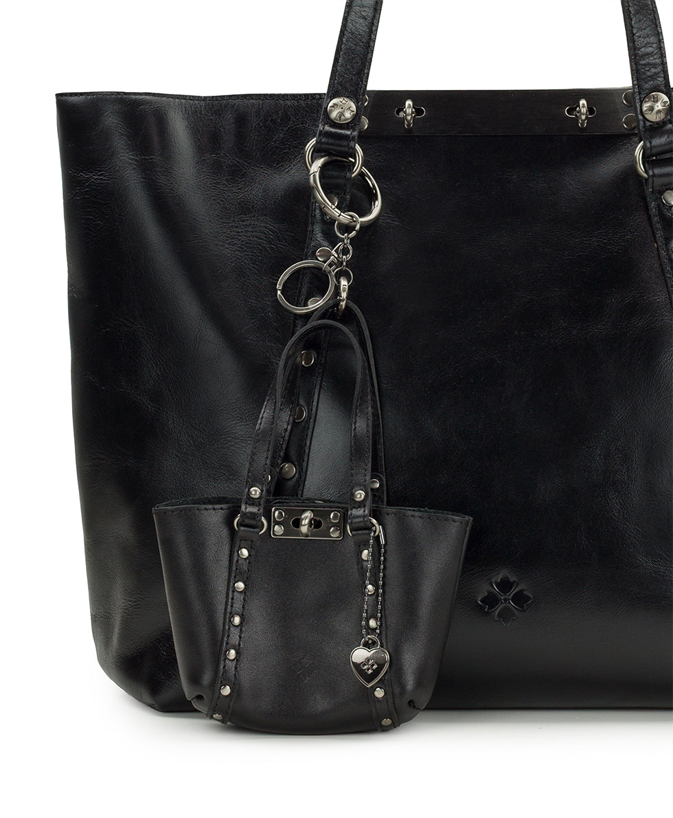 Female - Micro Benvenuto Bag Charm - Heritage - black - by Patricia Nash - View 4 of 10