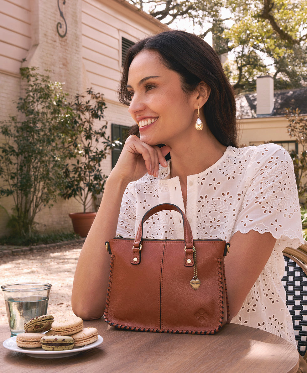 Mini Briona W/ Leather Crossbody | Rugged Natural Grain