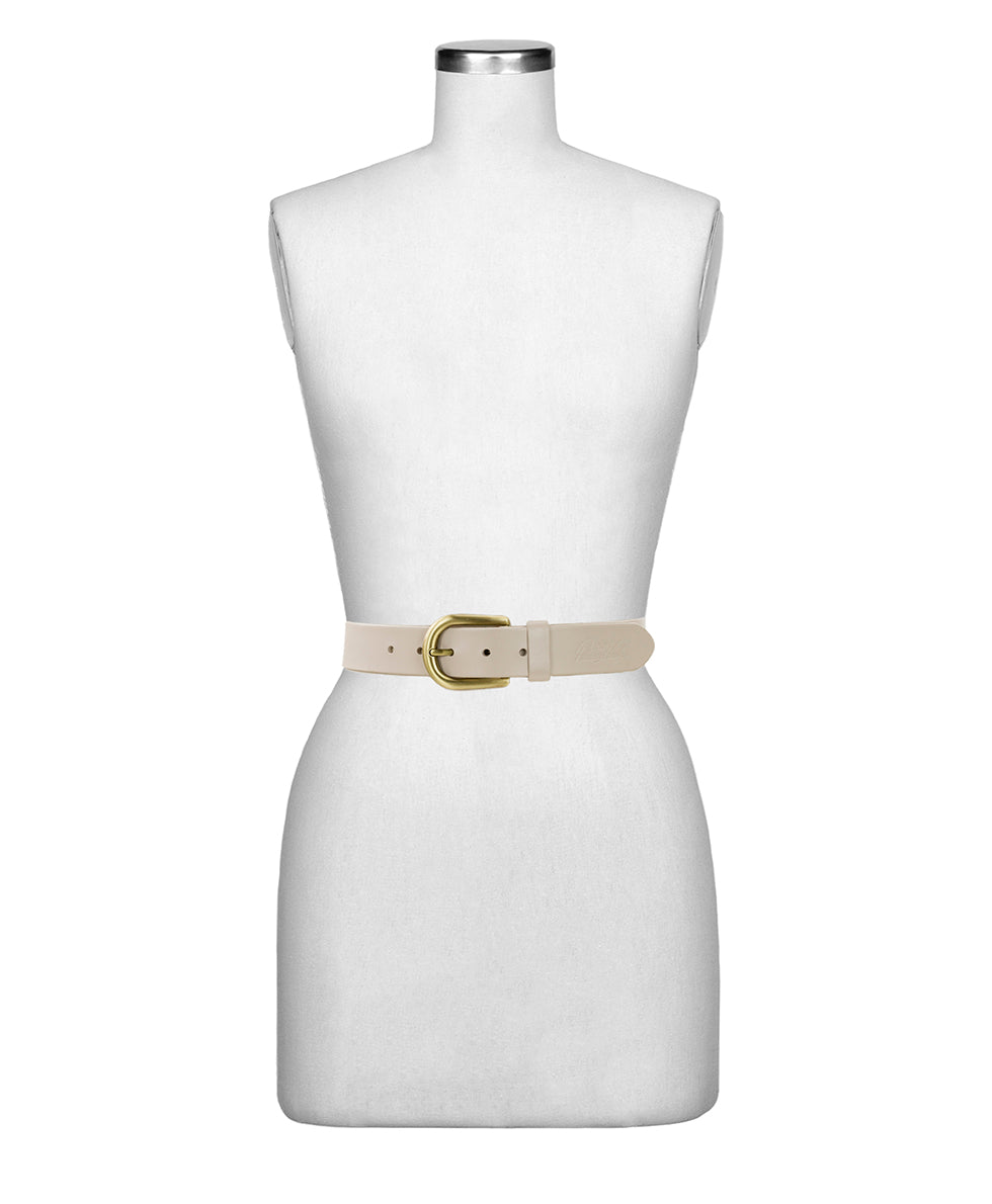 Female - Vietri Belt - Vintage Distressed Leather ‑ Chalk White - by Patricia Nash - View 3 of 3