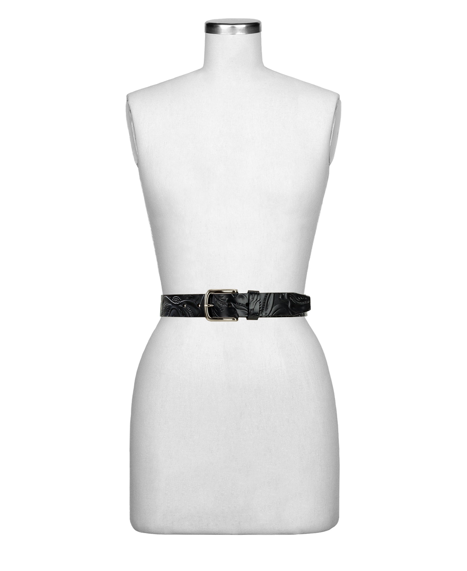 Patricia Nash Women's Pelosa Tooled Leather Belt - Black Patricia Nash Women's Pelosa Tooled Leather Belt - Black