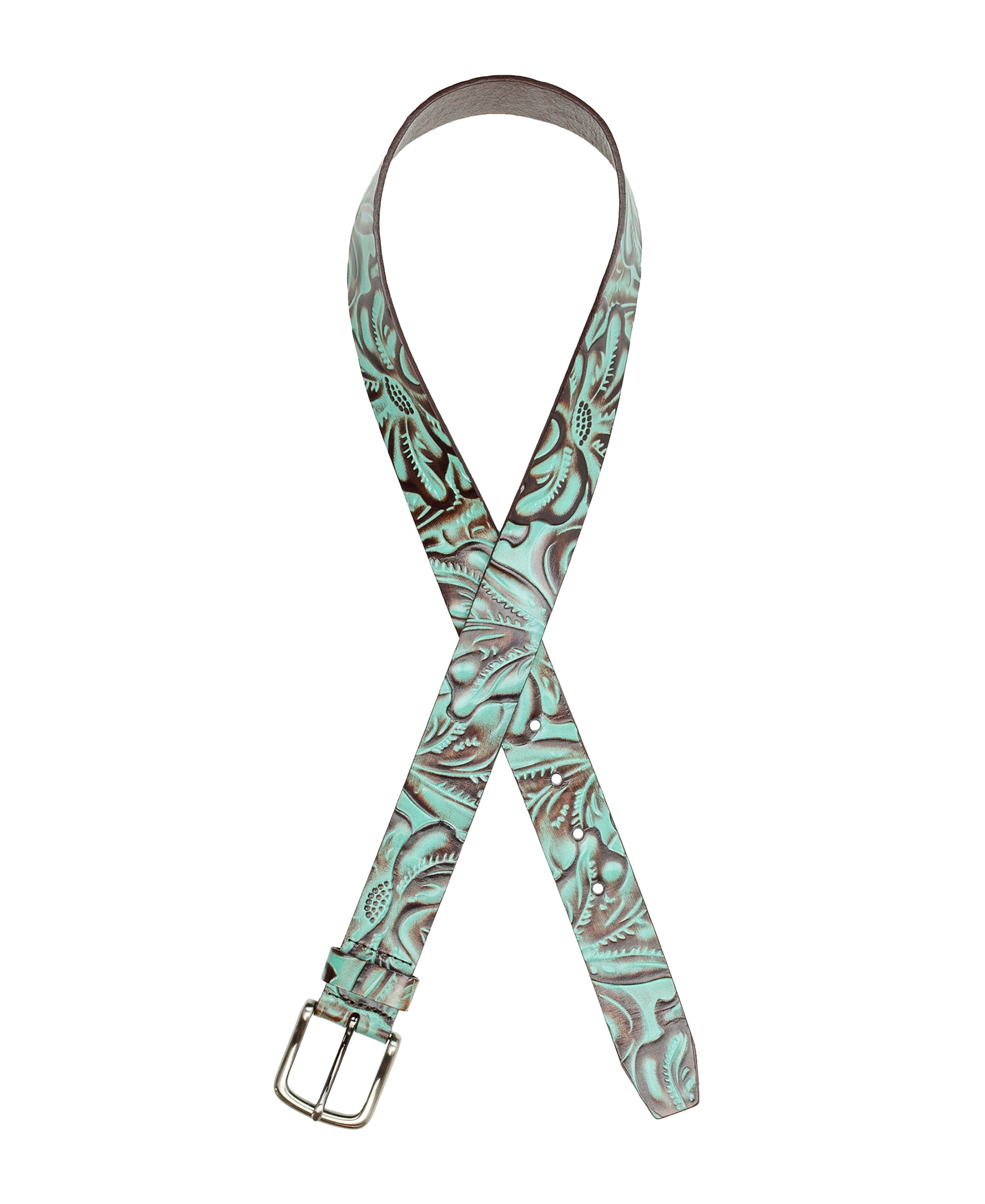 Pelosa Belt - Tooled — Turquoise – Patricia Nash display picture 1