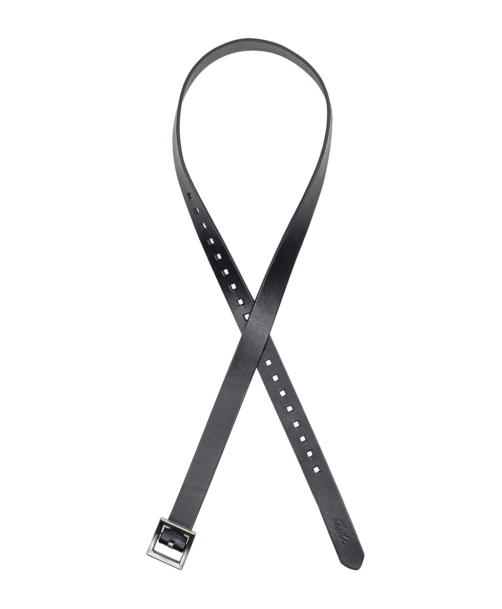 Huxton Square Buckle Belt - Handcut — Black – Patricia Nash display picture 2