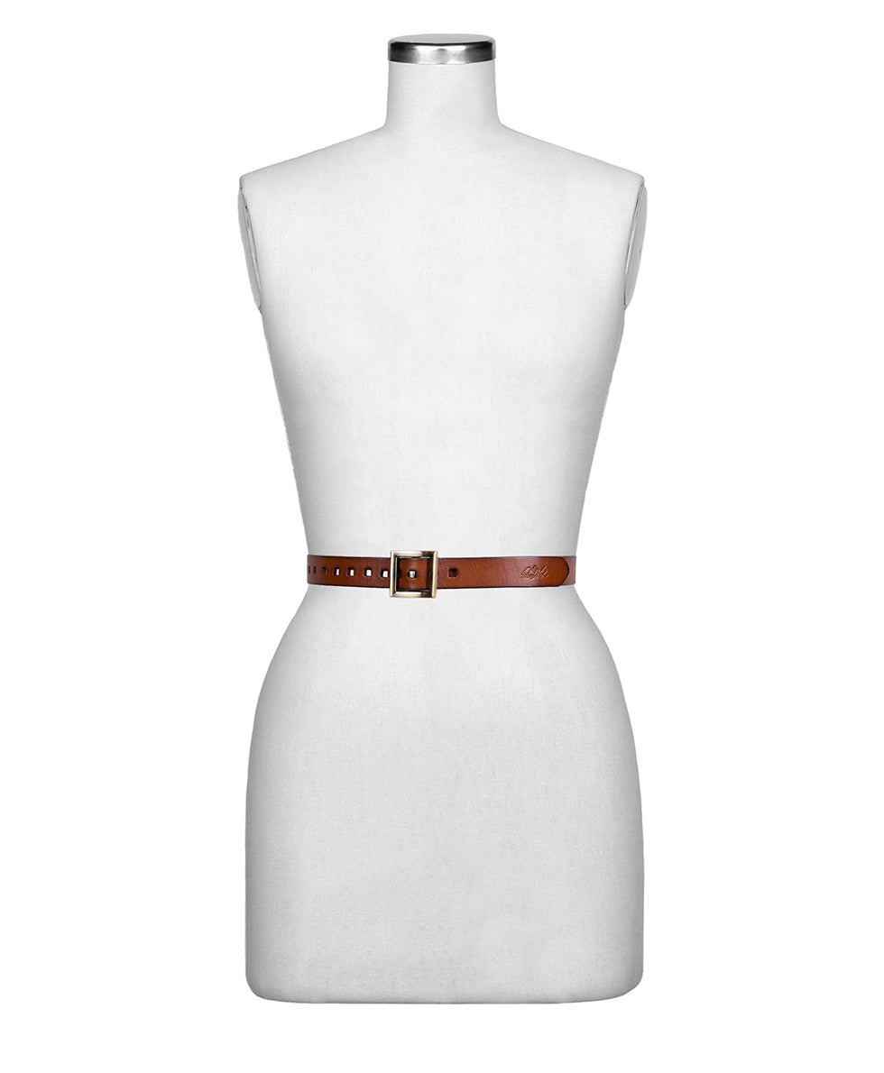 Huxton Square Buckle Belt - Handcut — Tan - by Patricia Nash - View 3 of 3