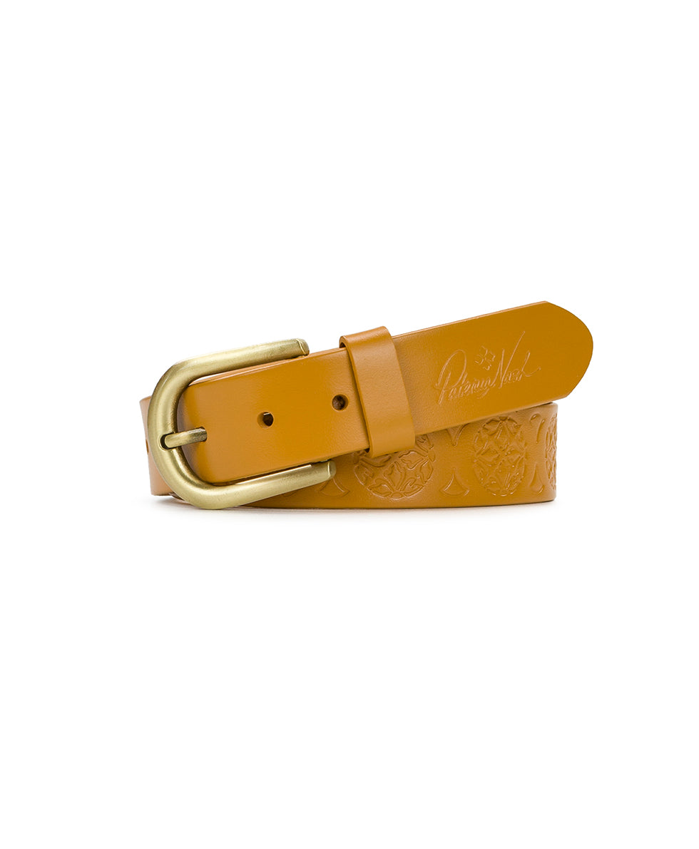 Female - Grace Embossed Belt - Floret — Mango - by Patricia Nash - View 1 of 3