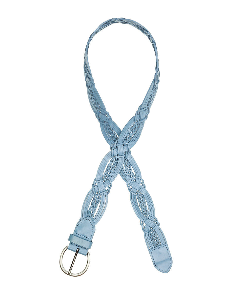 Female - Melissa Braided Belt - Braided Stitch – Blue Fog - by Patricia Nash - View 2 of 3