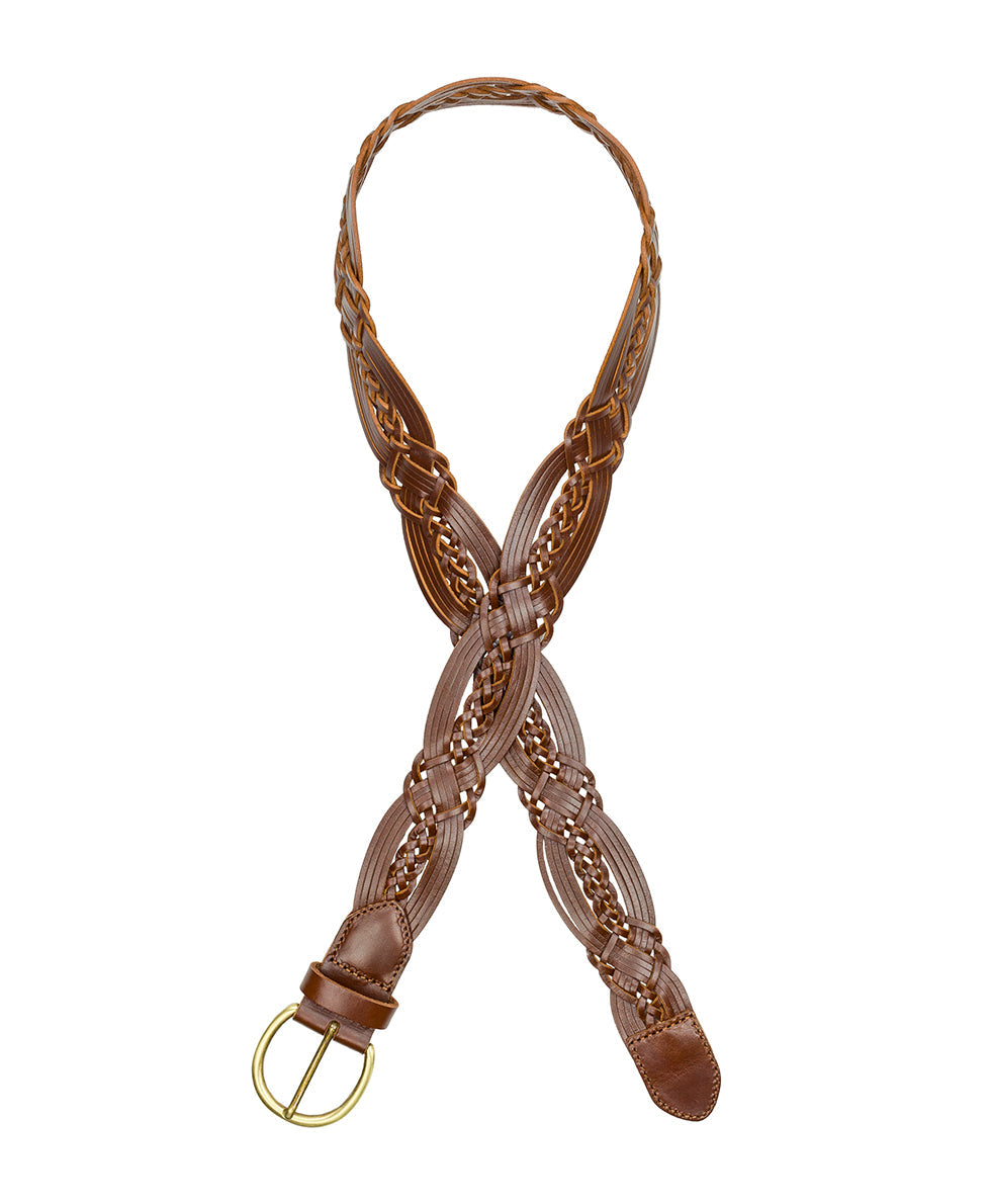 Melissa Belt - Braided Stitched — Cognac - by Patricia Nash - View 2 of 3