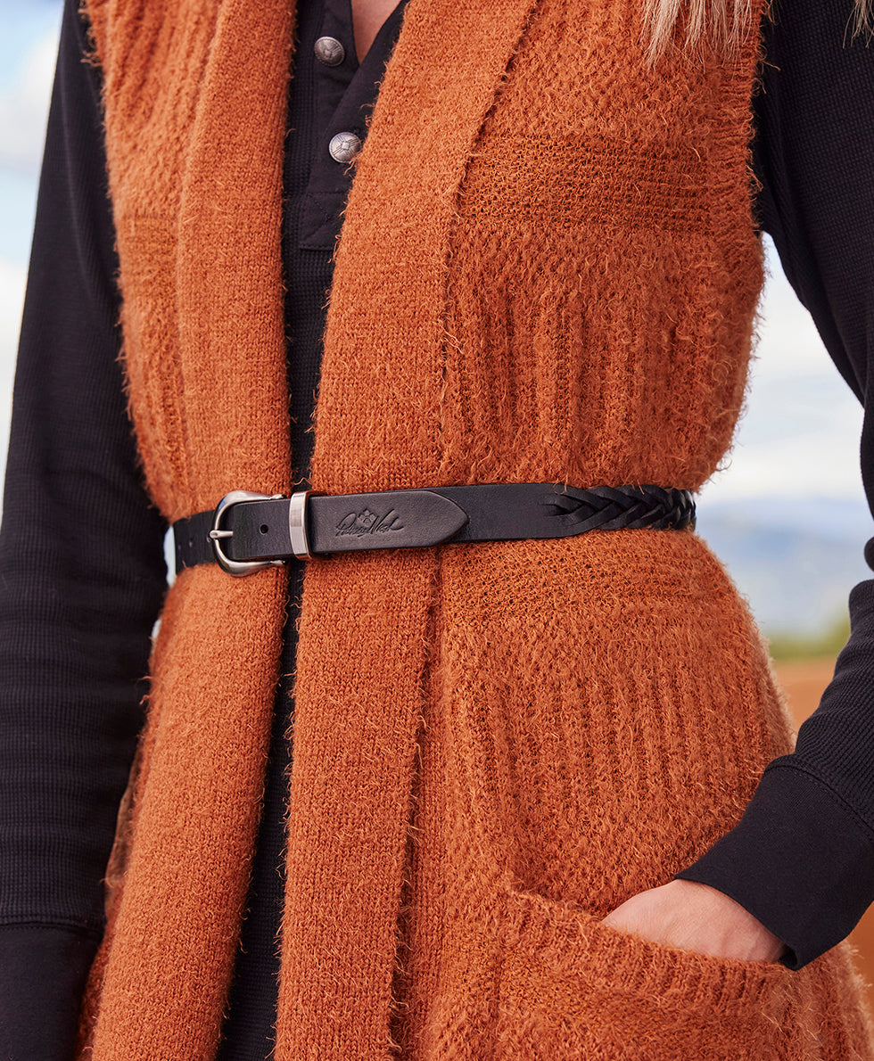 Female - Laurin Belt - Braided — Black - by Patricia Nash - View 3 of 4