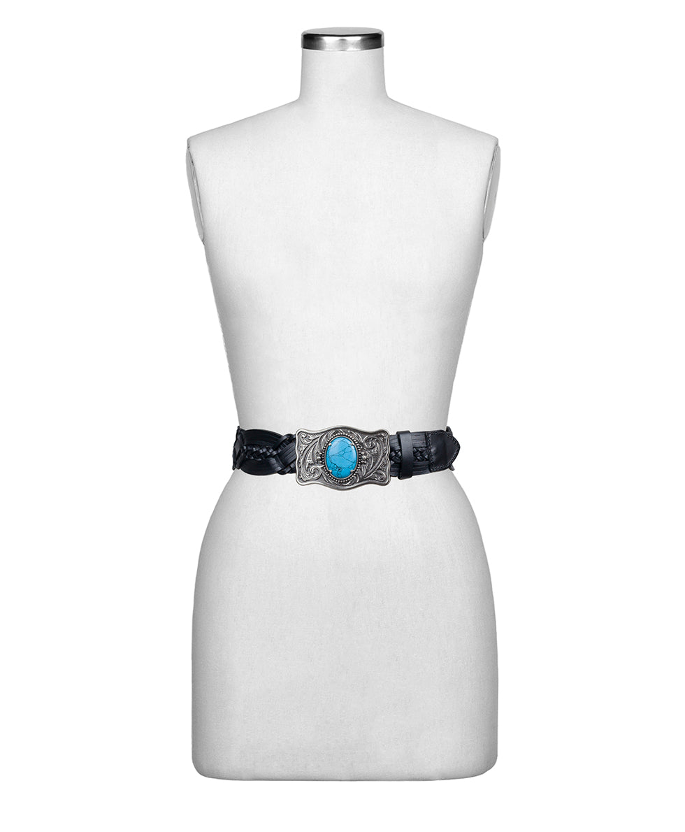 Roseanna Belt - Braided — Black – Patricia Nash display picture 2