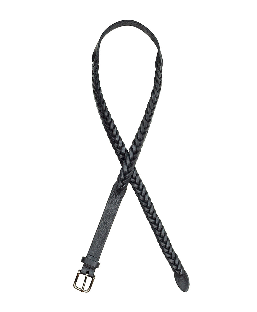 Female - Evania Woven Belt - Spring Multi Tooled — Black - by Patricia Nash - View 2 of 4