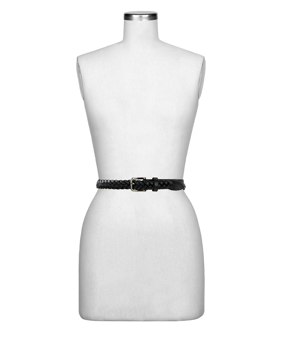 Female - Evania Woven Belt - Spring Multi Tooled — Black - by Patricia Nash - View 3 of 4
