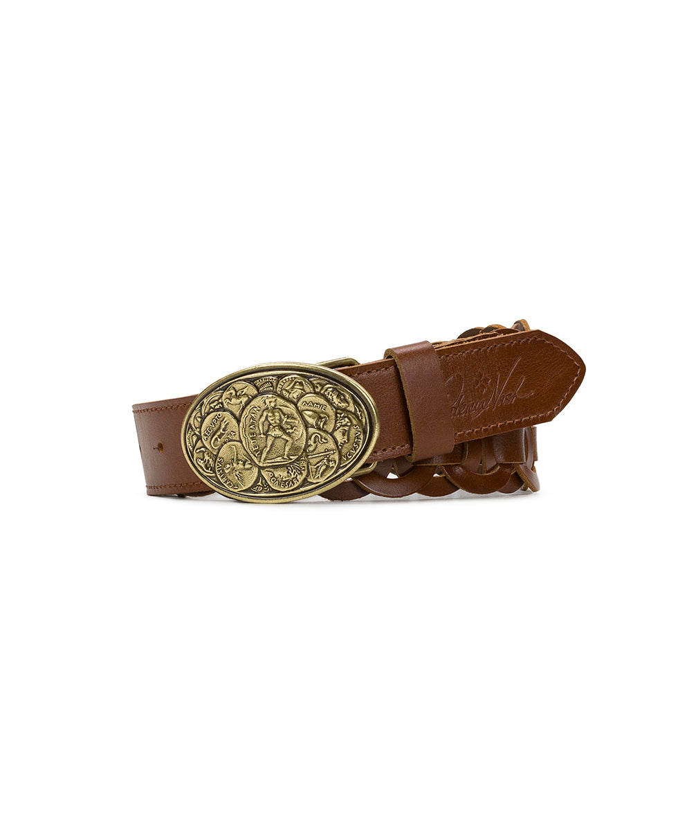 Female - Delia Chainlink Belt - Chainlink  – Cognac - by Patricia Nash - View 1 of 4