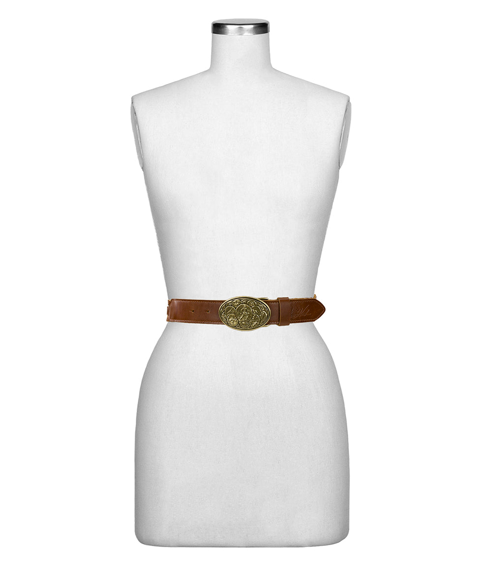 Female - Delia Chainlink Belt - Chainlink  – Cognac - by Patricia Nash - View 3 of 4