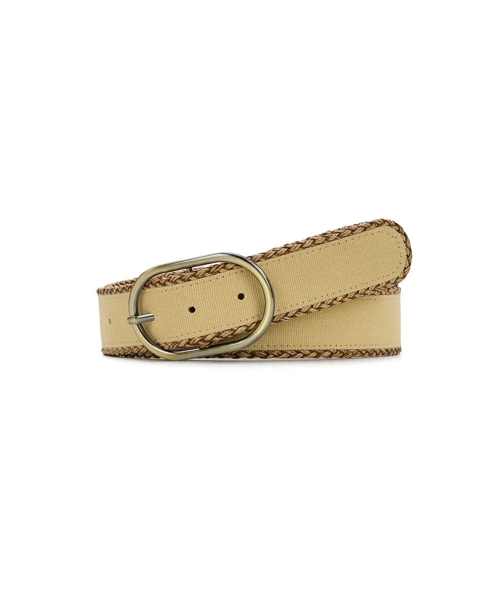 Female - Elio Belt - Woven Straw — Beige - by Patricia Nash - View 1 of 3