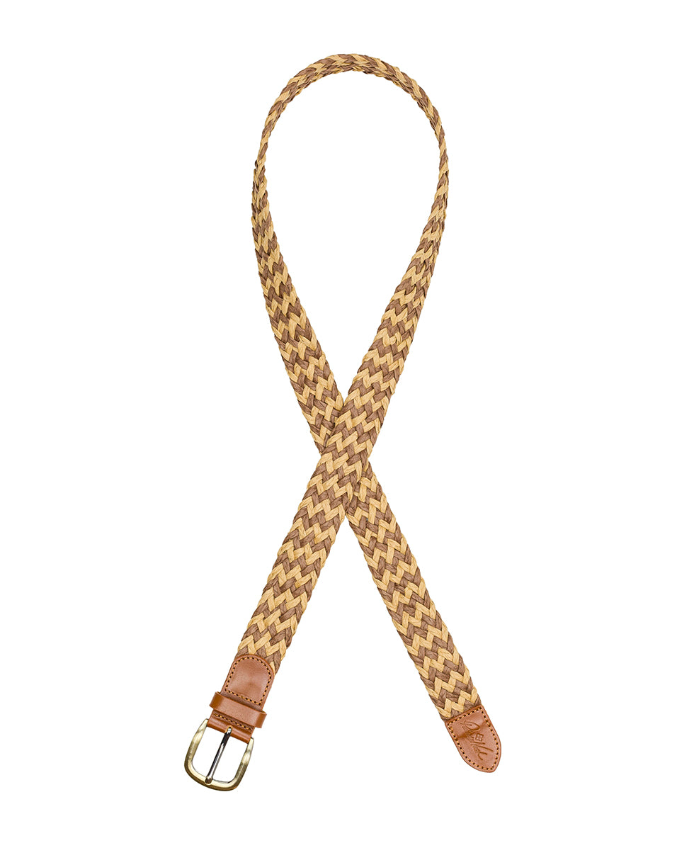 Female - Ingria Belt - Woven Straw — Brown/Beige - by Patricia Nash - View 2 of 4