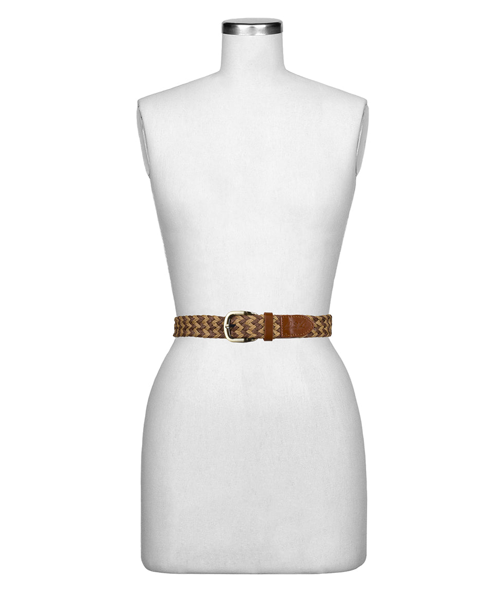 Female - Ingria Belt - Woven Straw — Brown/Beige - by Patricia Nash - View 3 of 4