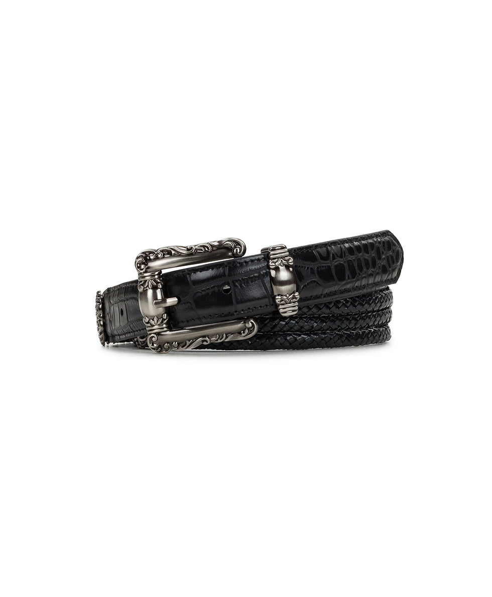 Barni Belt - Vintage Croc Black | Patricia Nash Designs