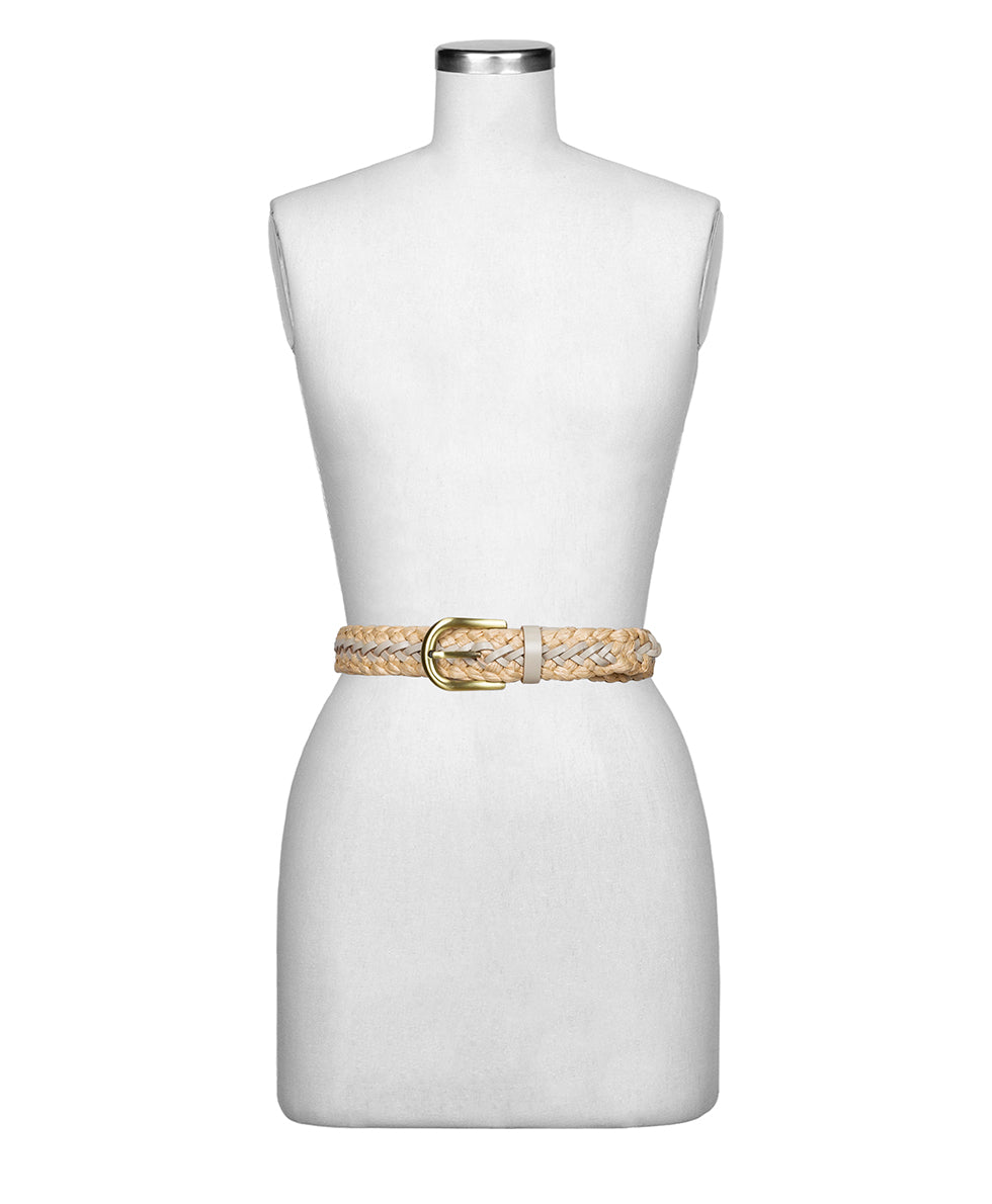 Beaune Belt - Woven - Chalk White – Patricia Nash display picture 1