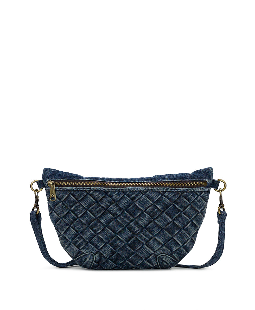 Female - Tinchi Belt Bag - Washed Woven Denim - default title - by Patricia Nash - View 1 of 6