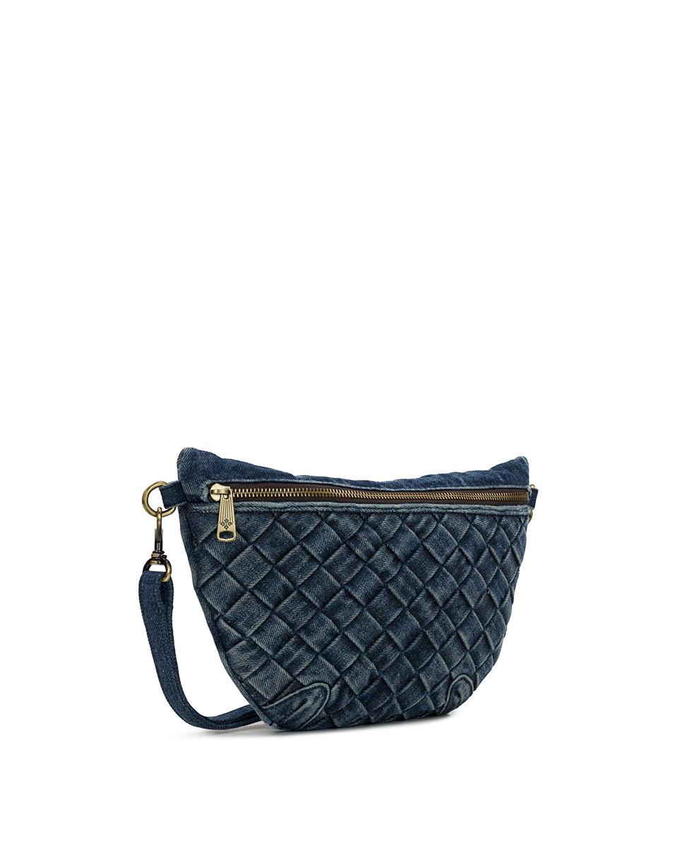 Female - Tinchi Belt Bag - Washed Woven Denim - default title - by Patricia Nash - View 3 of 6