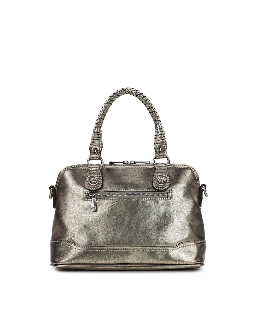 Patricia Nash Distressed Metallic Leather Small Messenger shops Bag