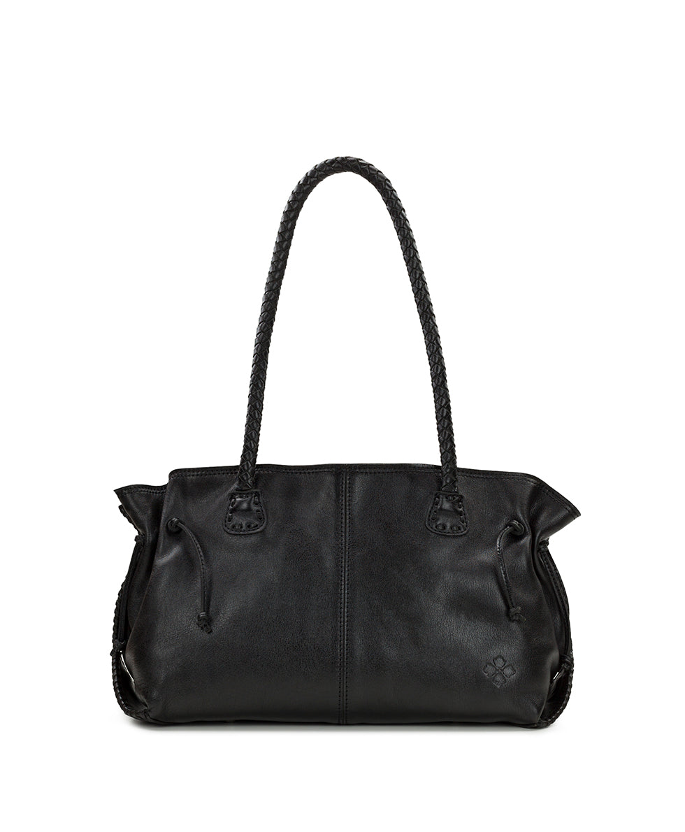 Sirena Satchel - Discovery Collection — Rugged Natural Grain Leather - black - by Patricia Nash - View 1 of 4