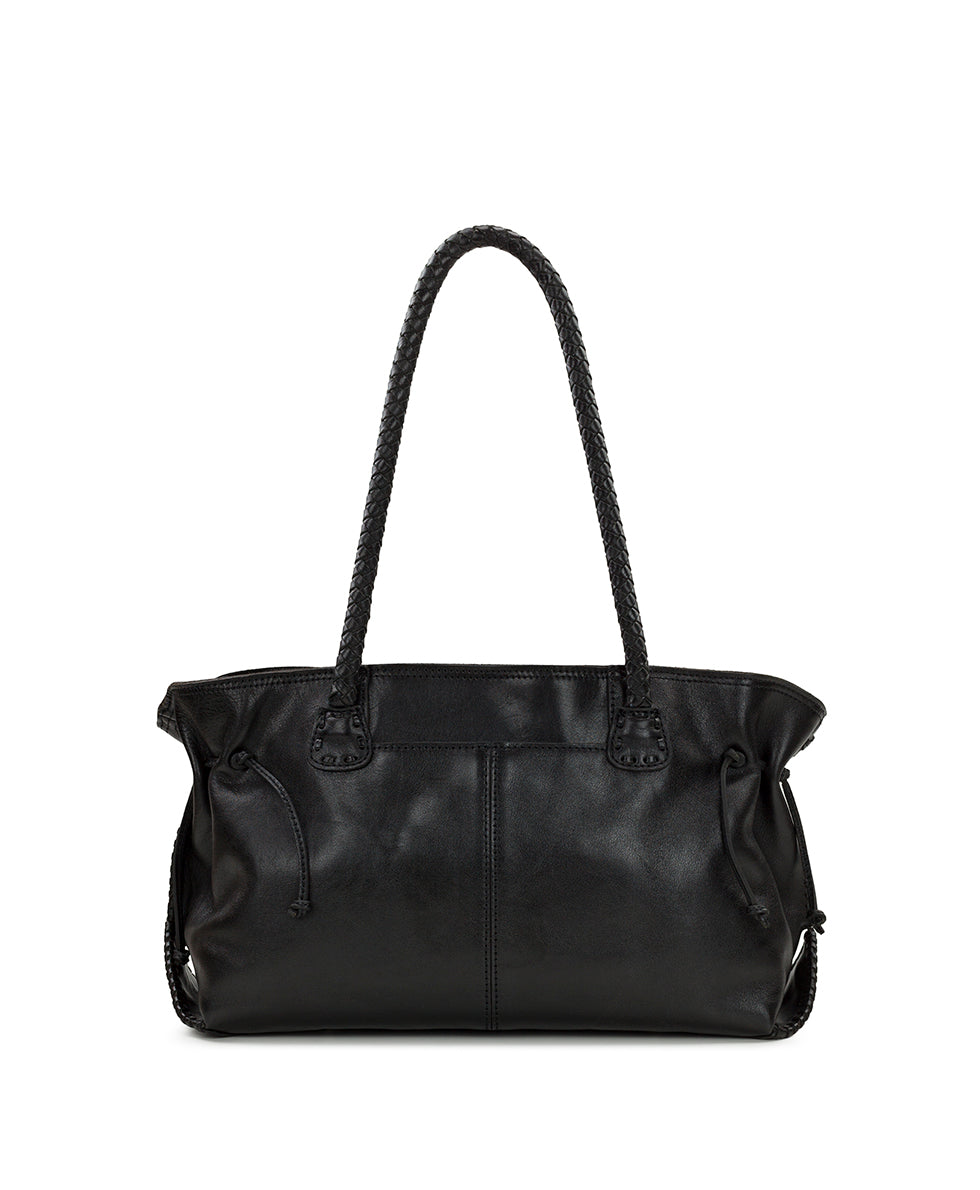 Sirena Satchel - Discovery Collection — Rugged Natural Grain Leather - black - by Patricia Nash - View 2 of 4