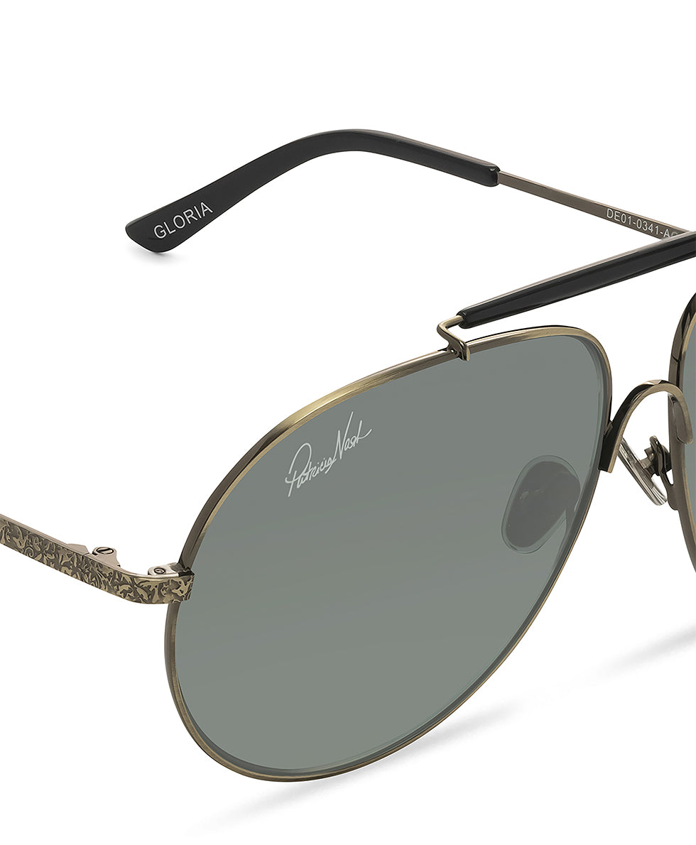 Gloria Aviator Sunglasses - Black - black - by Patricia Nash - View 4 of 8