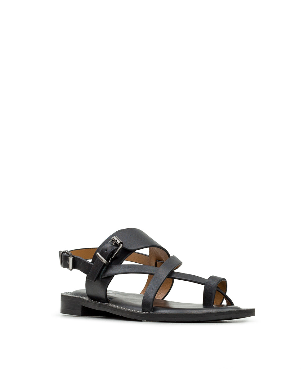 Fidella Sandals - Vegetable Tanned Leather — Black - by Patricia Nash - View 1 of 6