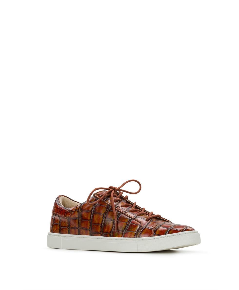 Female - Uma Sneaker - Vintage Distressed Croc Leather ‑ Autumn - by Patricia Nash - View 1 of 6