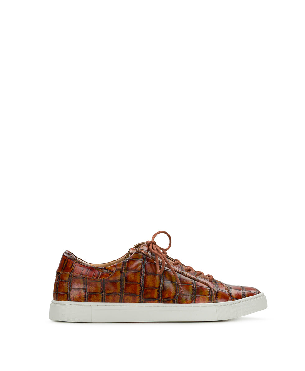 Female - Uma Sneaker - Vintage Distressed Croc Leather ‑ Autumn - by Patricia Nash - View 2 of 6