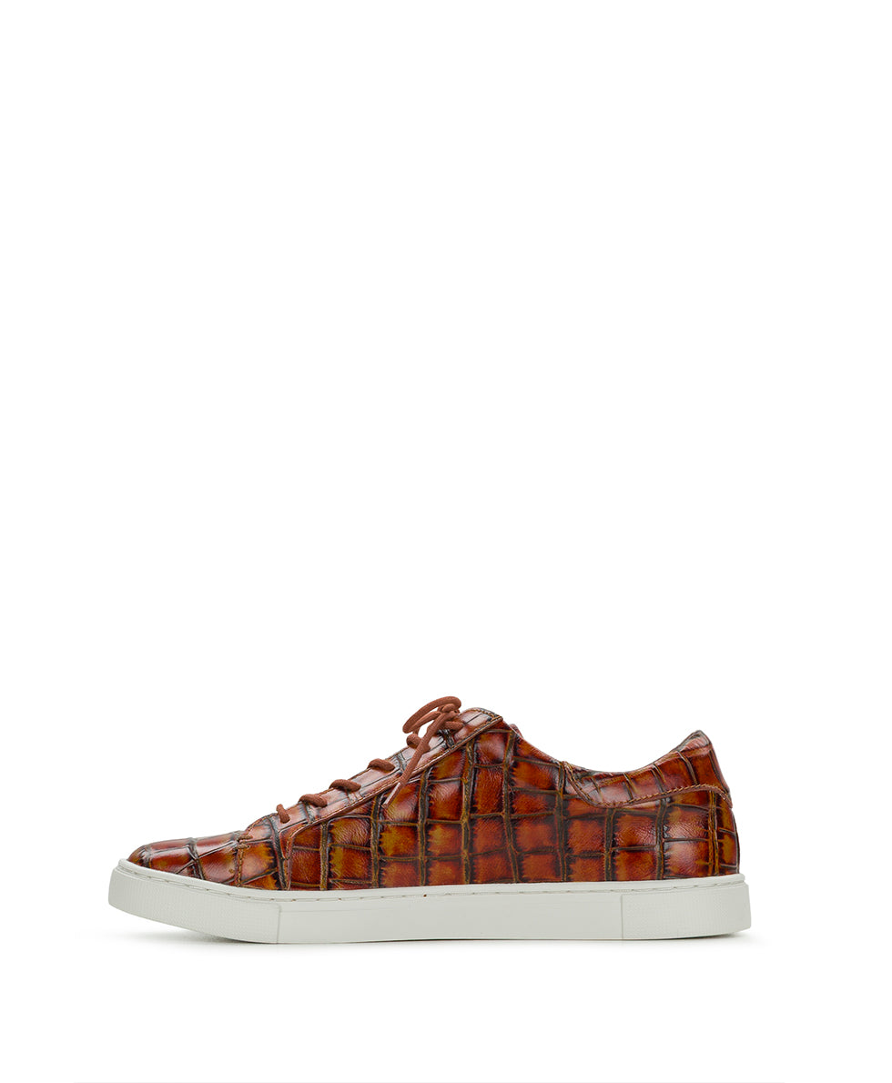 Female - Uma Sneaker - Vintage Distressed Croc Leather ‑ Autumn - by Patricia Nash - View 3 of 6
