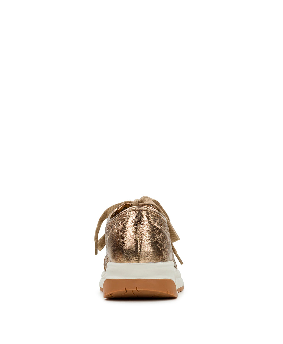 Milla Perforated Sneaker - Perforated Leather — Gold - by Patricia Nash - View 6 of 6
