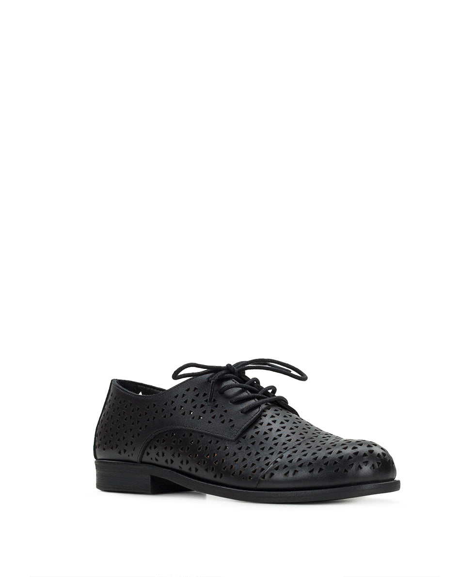 Female - Silvio Oxford Shoes - Perforated Leather ‑ Black - by Patricia Nash - View 1 of 7