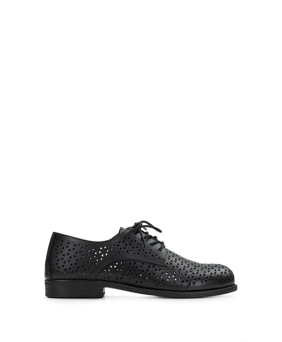 Female - Silvio Oxford Shoes - Perforated Leather ‑ Black - by Patricia Nash - View 2 of 7