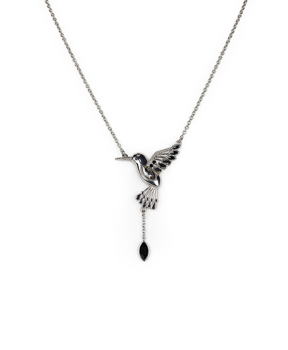 Exquisite and reversible is this silver Pewrer 3-in hummingbird offers pendant