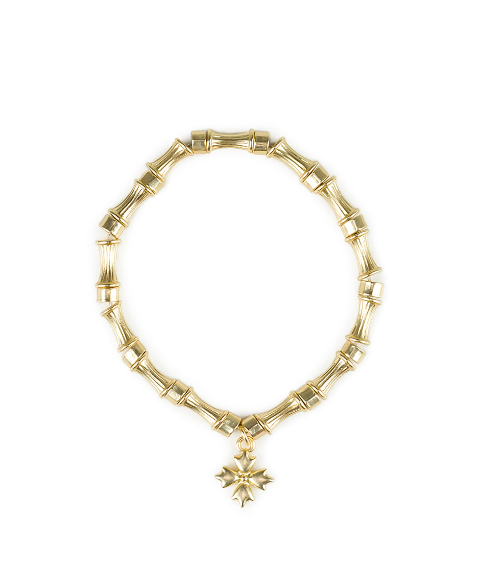 Female - Stretch Bracelet - Bamboo - egyptian gold - by Patricia Nash - View 1 of 3