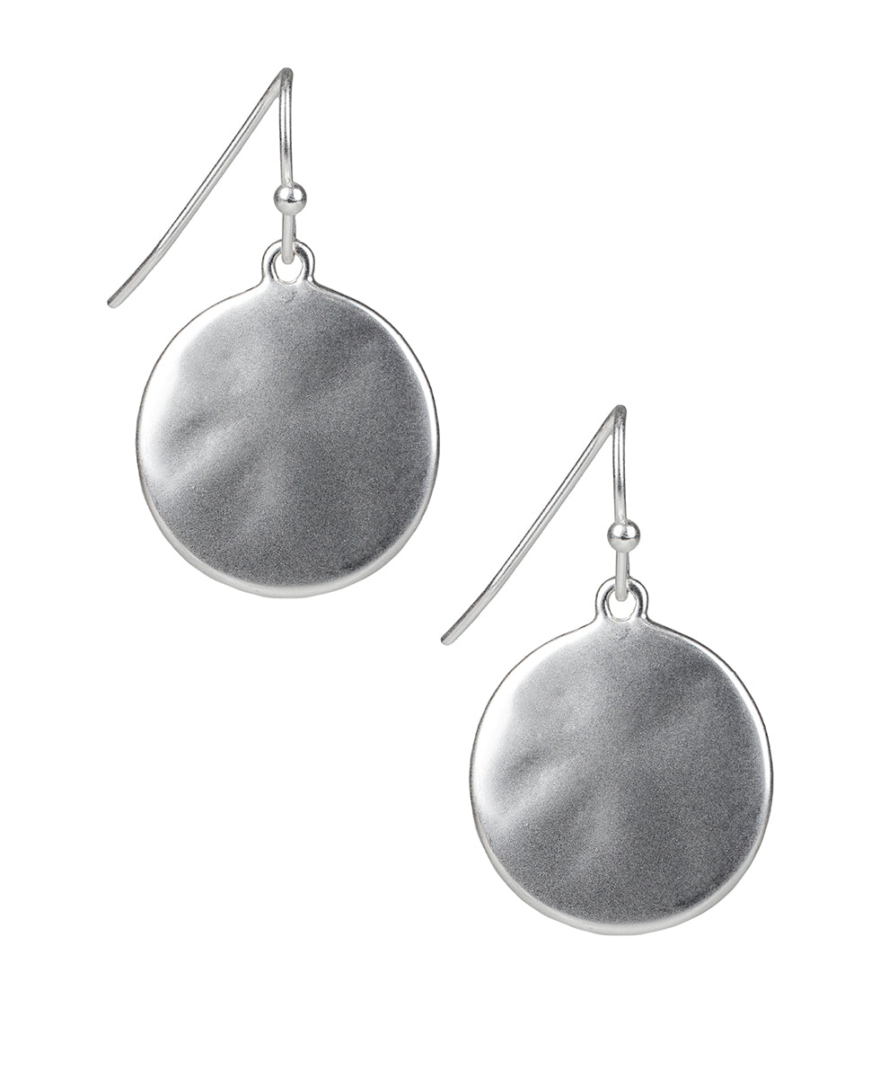 Female - Disc Drop Earrings - Coin Bead - matte gold - by Patricia Nash - View 3 of 7