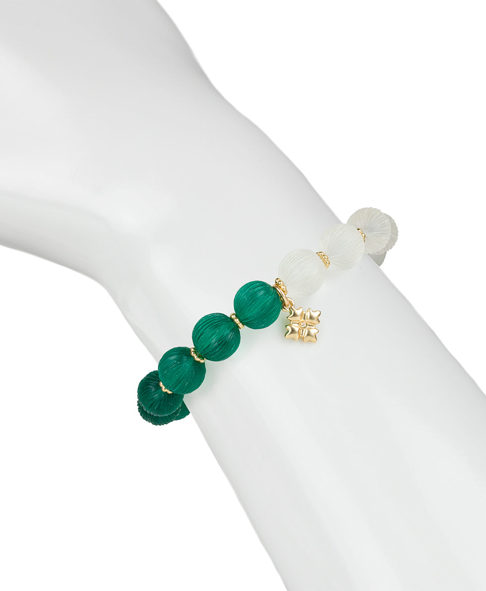 Female - Stretch Bracelet - Resin - matte gold - by Patricia Nash - View 3 of 3
