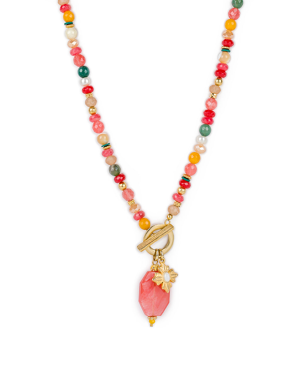 Female - Convertible Necklace - Eclectic Bead — Pink - pink - by Patricia Nash - View 1 of 6