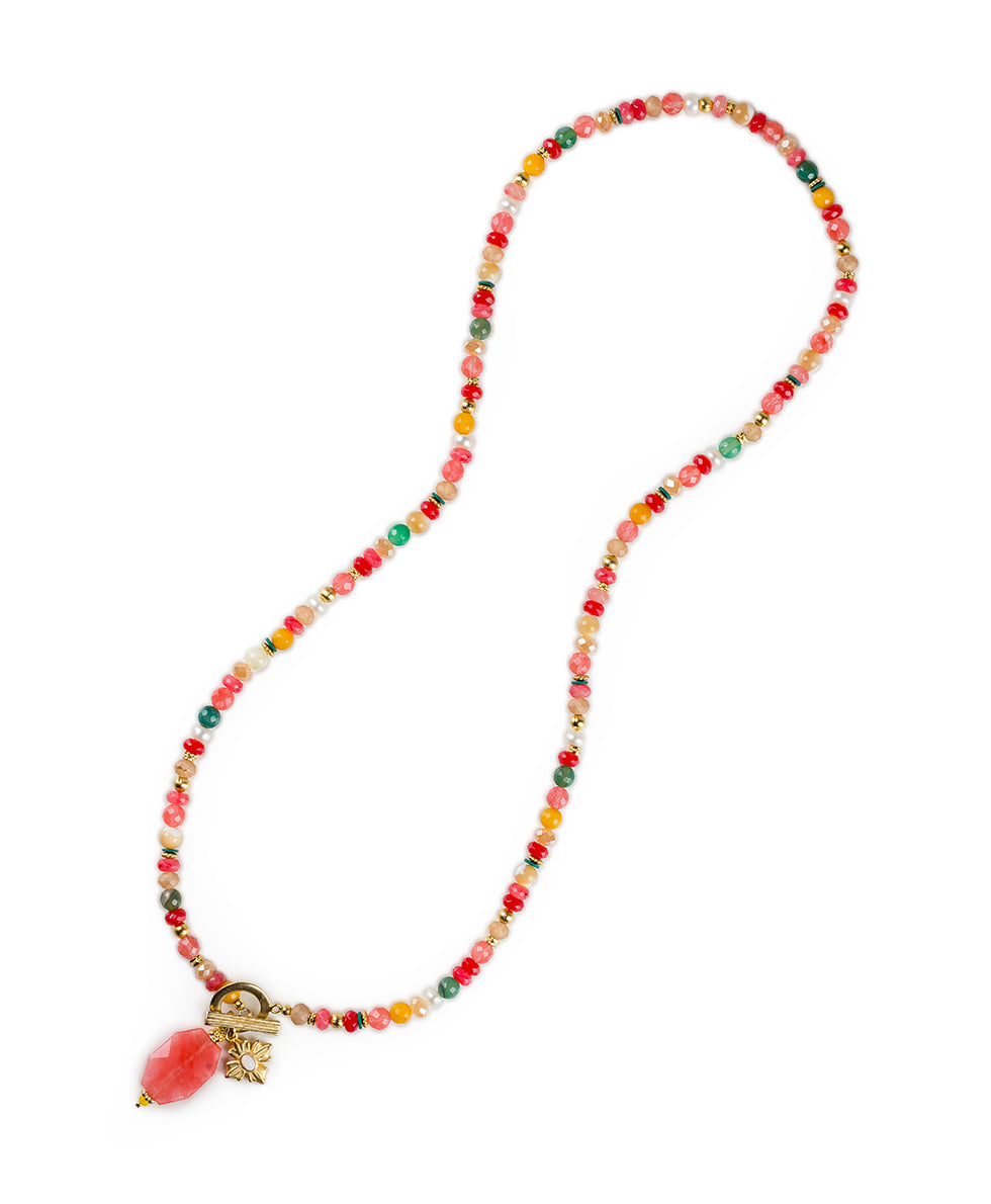 Female - Convertible Necklace - Eclectic Bead — Pink - pink - by Patricia Nash - View 2 of 6